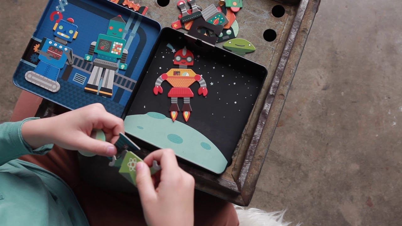 Petit Collage Magnetická hracia súprava - jednorožci