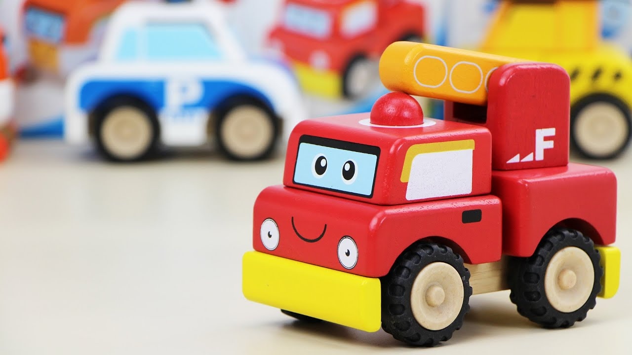 Wonderworld Drevené mini hasičské auto