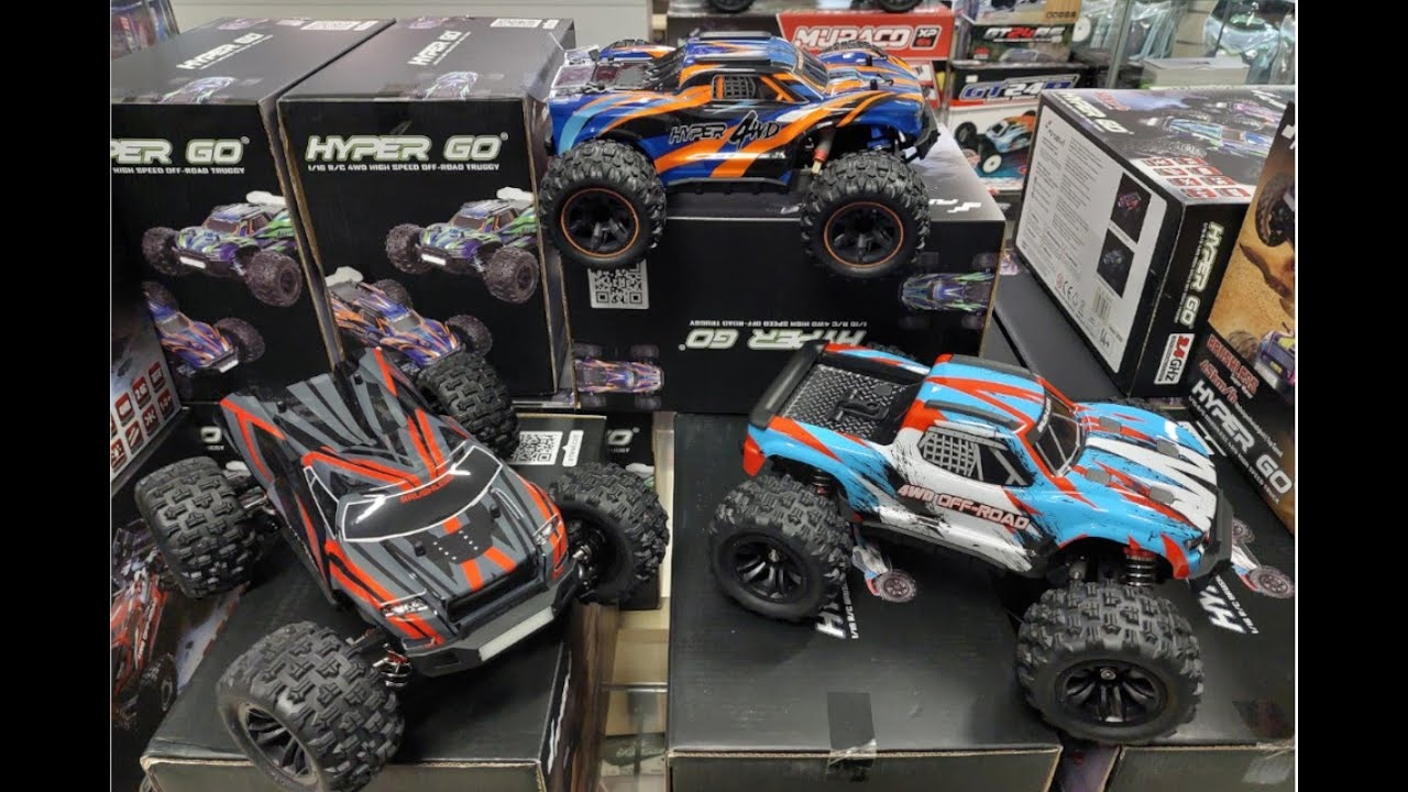 RC auto Hyper Go Truggy brushed, zelenomodrá