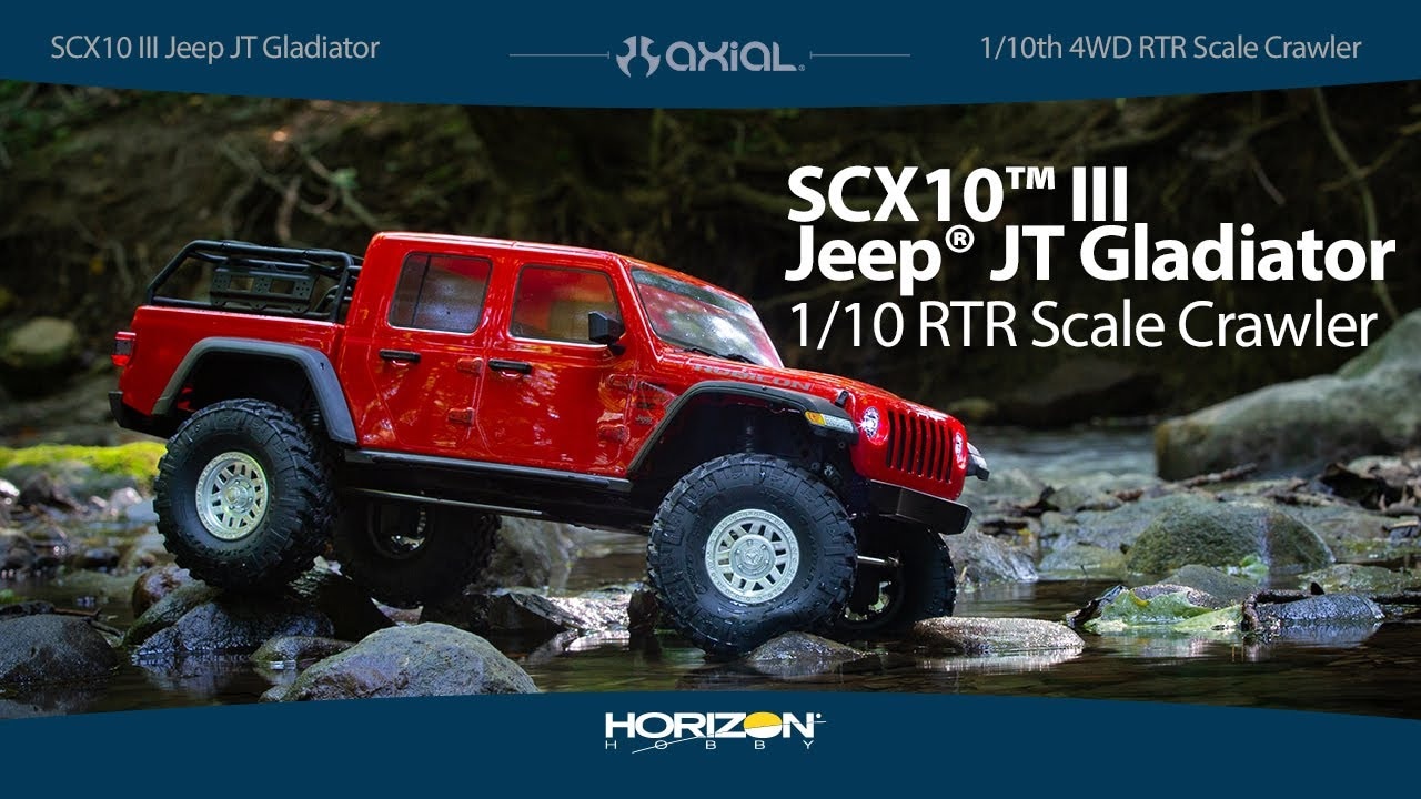 RC auto Axial SCX10 III Jeep JT Gladiator 4WD 1:10 RTR, červené
