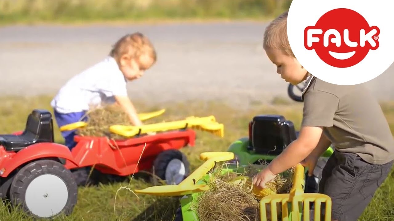 FALK – Šliapací traktor Country Farmer s vlečkou zelený