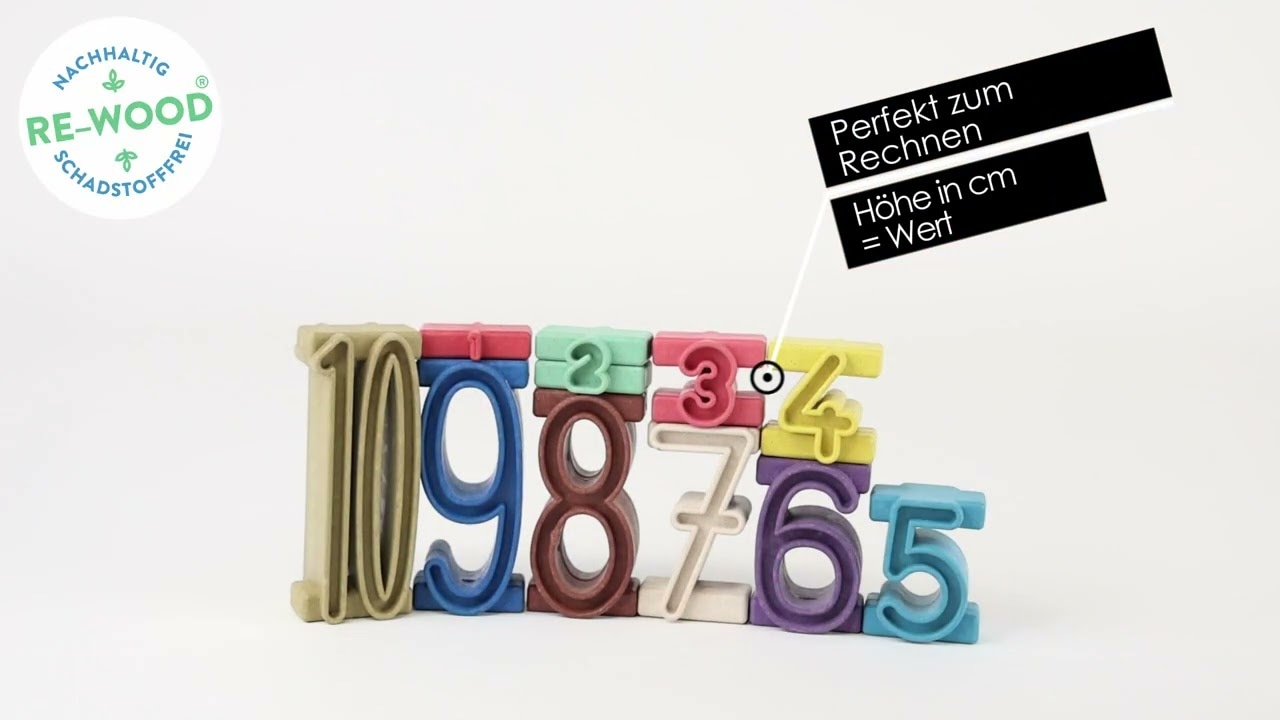 Wissner Drevená sada stohovacích čísel 11 ks