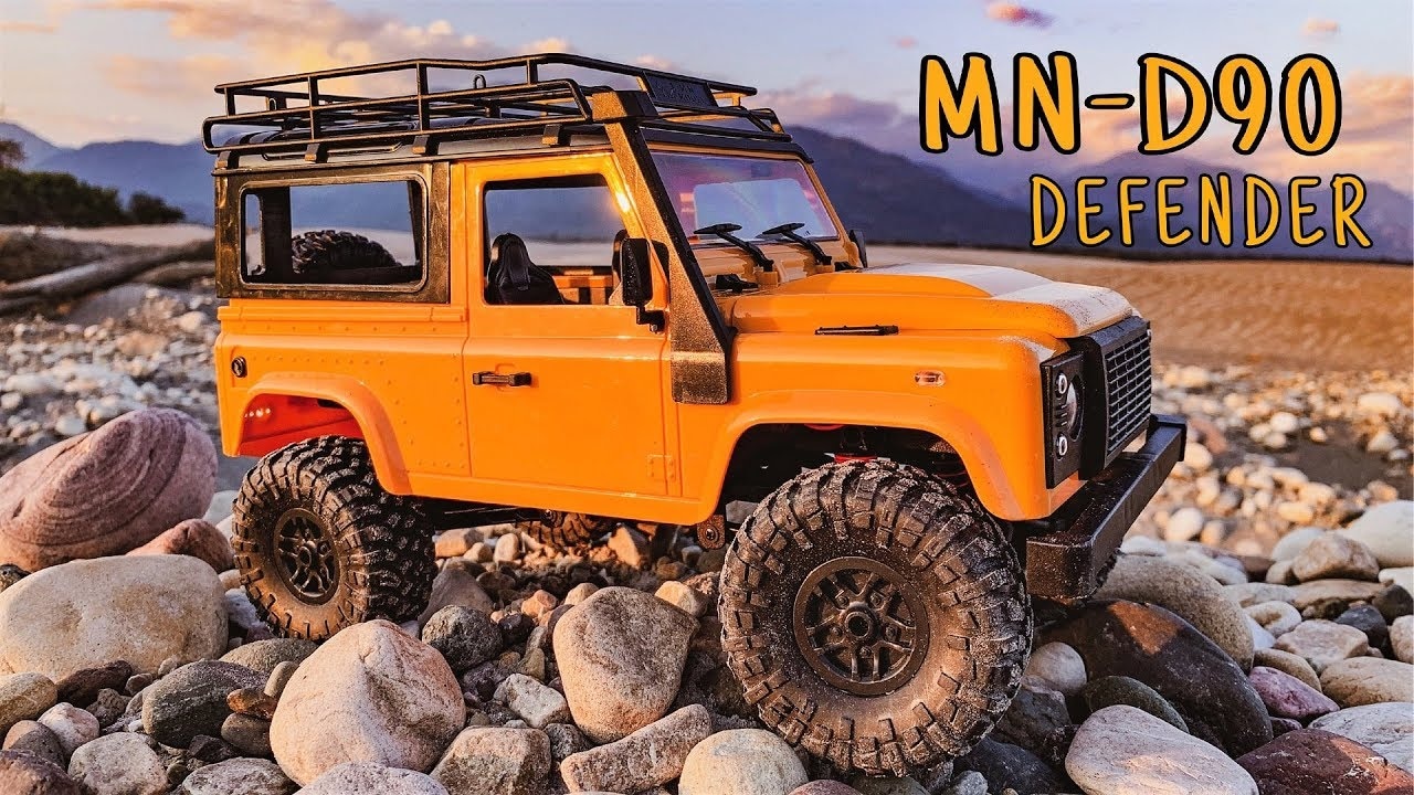 RC auto Land Rover Defender D90, červená