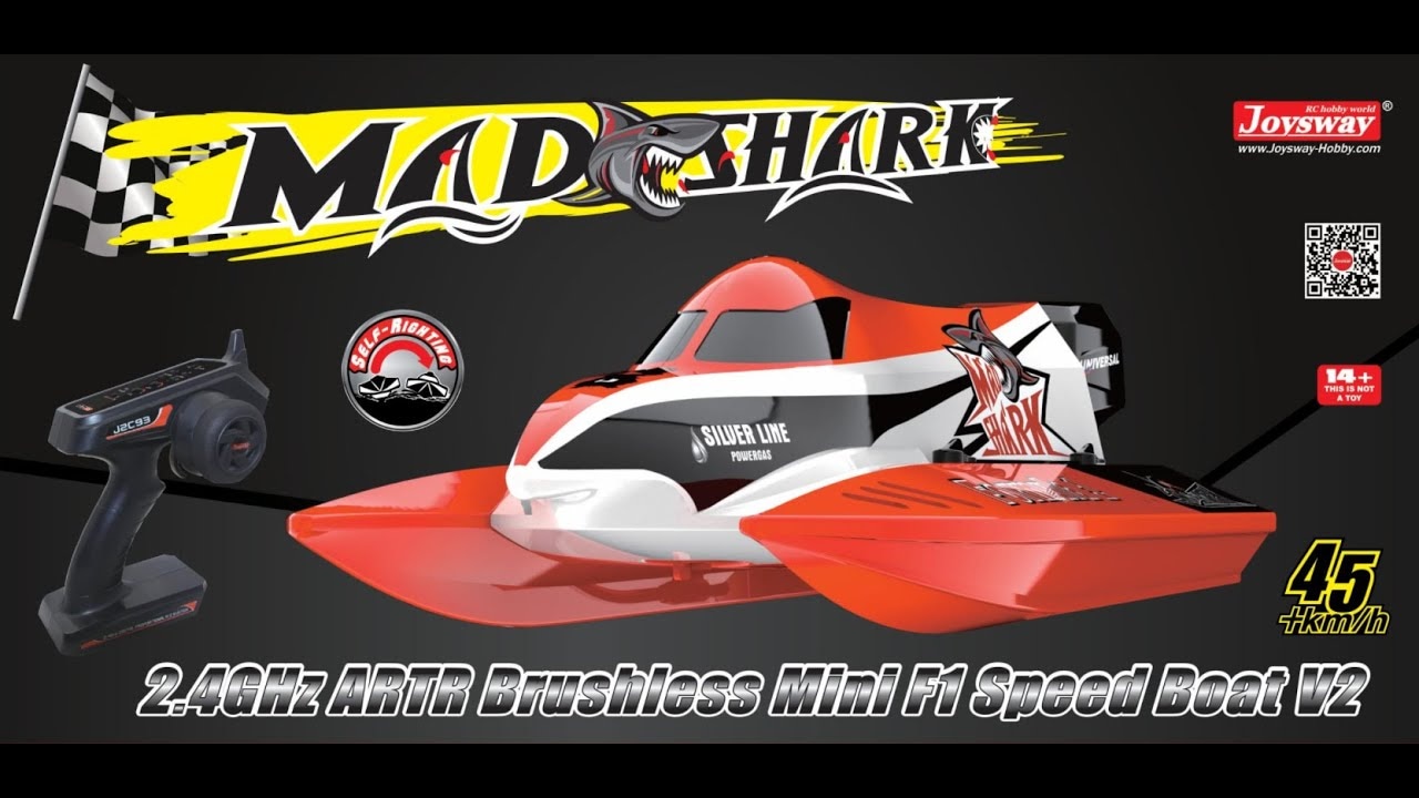 RC čln Mad Shark V2 ARTR Brushless F1 čln