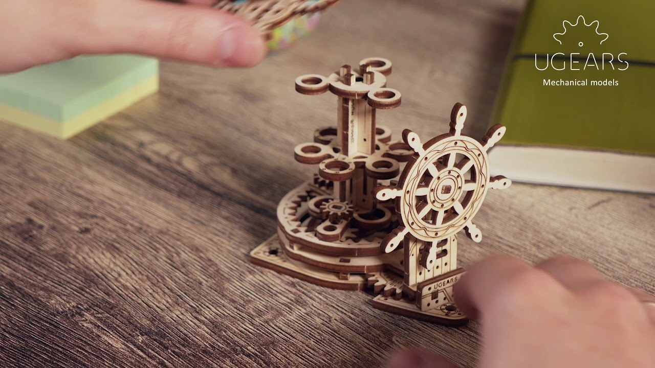 Ugears 3D drevené mechanické puzzle Organizér na písacie potreby
