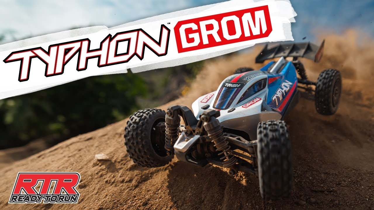RC auto Arrma Typhon Grom 1:18 4WD Smart RTR, modré
