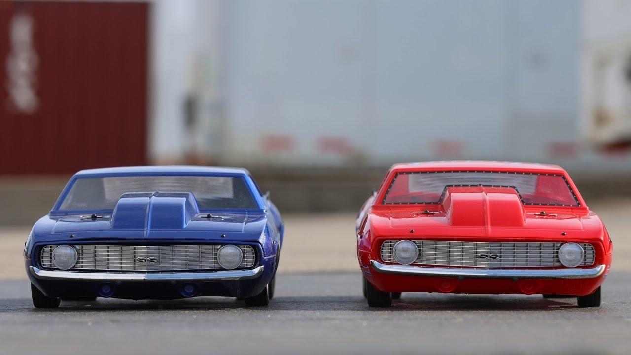 RC auto Losi 22S Dragster 1:10 1969 Camaro RTR, modré