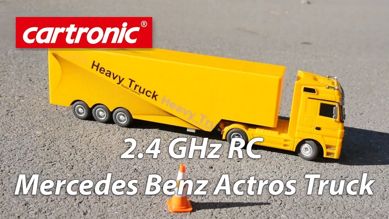 RC kamión Mercedes-Benz Actros, žltá