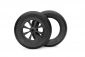 101 mm podvozkové koleso s hliníkovým stredom a náhradnou gumou - čierne (1 ks)