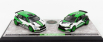 Abrex Škoda Set 2x Fabia R5 Evo N 0 Showcar 2017 + Fabia R5 Evo N 0 Showcar 2020 1:43 Zelená Biela