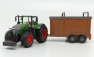 Bburago Fendt Vario 1000 Traktor s prívesom pre dobytok 2016 1:50 zeleno-sivý