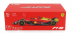 Bburago Ferrari F1-75 Scuderia Ferrari N 55 4th Monza Gp Italy 2022 Carlos Sainz - s pilotom a vitrínou - exkluzívny model auta 1:24 červenožltý