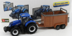 Bburago New holland T7.315 Traktor + Expedítor 1:50 Modrá hnedá
