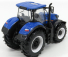 Bburago New holland T7000 Traktor s prívesom pre kone - Trasporto Cavalli 1:32 Modrá hnedá biela