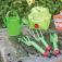 Bigjigs Toys Sada záhradného náradia plastová zelená 3ks
