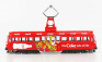 Corgi Blackpool Decker Single Tram Bus Coca-cola Coke Side Of The Life 1937 1:76 červená biela