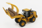 Dm-models Caterpillar Cat950m Ruspa Gommata - škrabací traktor kolesový nakladač s vidlicami na kmene 1:64 žltá čierna