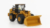 Dm-models Caterpillar Cat972m Ruspa Gommata - Škrabací traktor - kolesový nakladač 1:87 žltá čierna