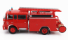 Edicola Berliet Gak 20 Tanker Truck 1969 - Hasičské auto - Vigili Del Fuoco - Feuerwehr 1:43 Červená