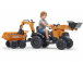 FALK – Šliapací traktor Case IH Beckhoe s nakladačom, rýpadlom a vlečkou