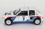 Ixo-models Peugeot 205 T16 N 2 Rally Montecarlo 1985 A.vatanen - T.harryman 1:24 Biela modrá červená