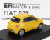 Kyosho Fiat Nuova 500 2007 s knihou 1:64 žltá
