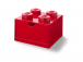 LEGO stolný box 4 so zásuvkou červený