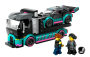 Lego Truck Lego City - Nákladné auto s rampou a pretekárskym autom - 328 Pezzi - 328 dielikov čierno-zelená