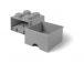 LEGO úložný box so zásuvkou 250x250x180mm – sivý