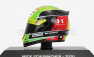 Mini prilba Schuberth prilba F2 Prívesok na kľúče Prilba Dallara Team Prema Racing N 20 Sezóna Mick Schumacher 2020 Majster sveta F2 1:4 Žltá zelená červená čierna