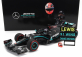 Minichamps Mercedes gp F1 W11 Eq Performance Team Amg Petronas Motorsport N 44 Víťaz majstrovstiev sveta Eifel Gp (91. víťazstvo) Lewis Hamilton 2020 - s prilbou Michaela Schumachera a boxovou doskou 1:18 čierno-zelená