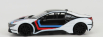 Motor-max BMW I8 Coupe Gt Racing 2018 1:43 Biela čierna modrá červená