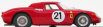 Najlepší model Ferrari 250 Lm N 21 24h Le Mans 1965 Rindt - Gregory 1:43 Red