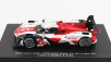 Spark-model Toyota Gr010 3.5l V6 Twin Turbo Hybrid Team Gazoo Racing N 8 2nd 24h Le Mans 2021 S.buemi - N.nakajima - B.hartley 1:87 Biela červená