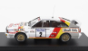 Trofeu Audi Quattro Sport N 2 Manx Isle Of Man Rally 1985 H.demuth - E.radaelli 1:43 Biela červená žltá