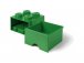 LEGO úložný box so zásuvkou 250x250x180mm – tmavozelený