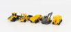 Maisto Volvo Set 5x Movimento Terra Scraper Excavator Truck 1:87 žlto-čierna
