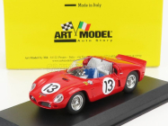 Art-model Ferrari 246sp Dino Spider 2.4l V6 N 13 Test Circuito Di Modena Before 24h Le Mans 1961 R.ginther 1:43 Červená