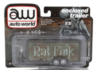 Autoworld Accessories Trailer Car Transporte Rat Fink 2-assi 2000 1:64 Brown