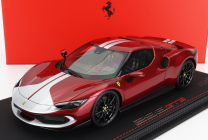 Bbr-models Ferrari 296 Gtb Assetto Fiorano 2022 - Con Vetrina - S vitrínou 1:18 Rosso Fiorano - červená so striebornou