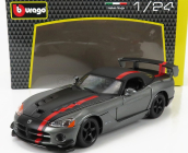 Bburago Dodge Viper Srt-10 Coupe 2003 – With Red Line 1:24 Grey