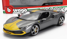 Bburago Ferrari 296 Gtb Assetto Fiorano 2022 1:18 sivo-žltá