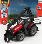  Bburago Massey ferguson 8740s Tractor Loader 2016 1:50 Red