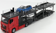 Bburago Mercedes Benz Actros 2 2545 Truck Car Transporter 2016 s Renault Captur 1:43 Red Black