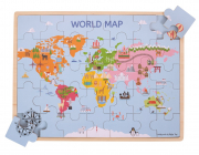Bigjigs Toys Drevené puzzle Mapa sveta