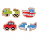 Bigjigs Toys Jednoduché puzzle vozidlá