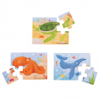 Bigjigs Toys Puzzle 3v1 Morské zvieratá