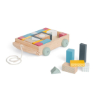 Bigjigs Toys Vozík s drevenými kockami - poškodený obal