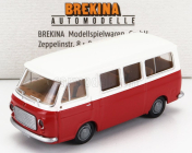 Brekina plast Fiat 238 Minibus 1966 1:87 Červená biela