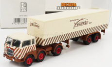 Brekina plast Fiat 690 T Truck 3-assi Telonato Industria Dolciaria Ferrero 1960 1:87 béžová hnedá